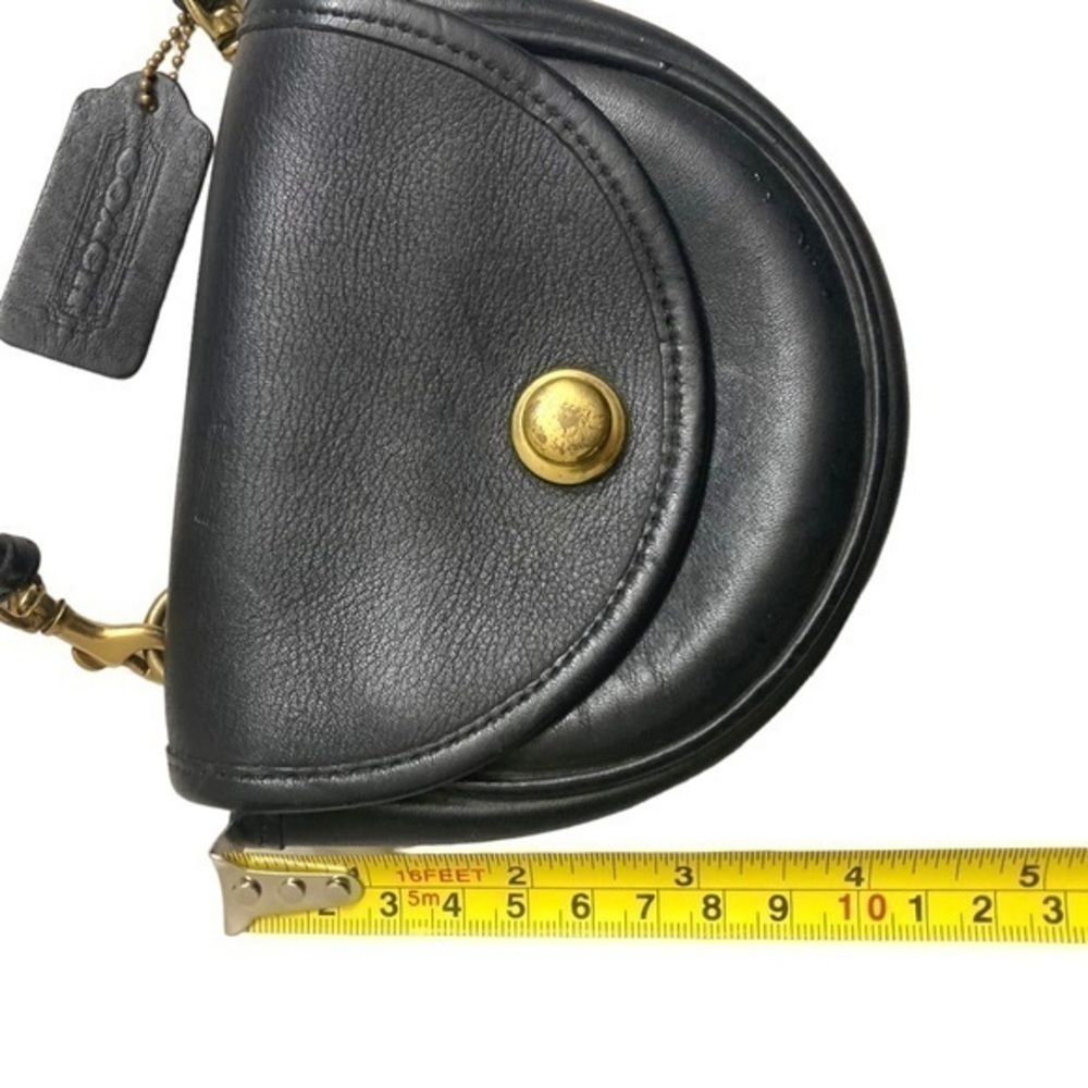 Coach vintage black leather belt bag crossbody bag - Picture 3 of 6